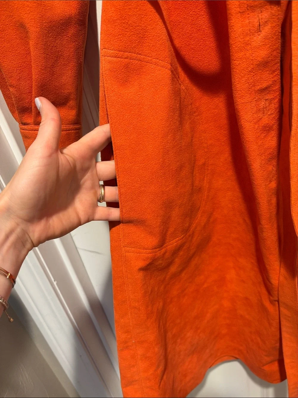 Orange Long Line Jacket - Picture 3 of 9
